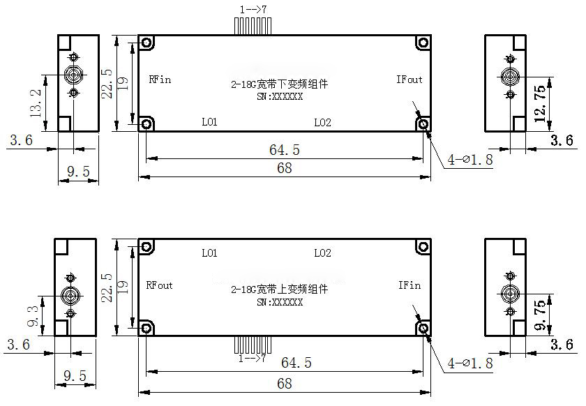 3-260Z2132A34C.png Широкополосный повышающий/понижающий преобразователь 2–18 ГГц — изображение 1