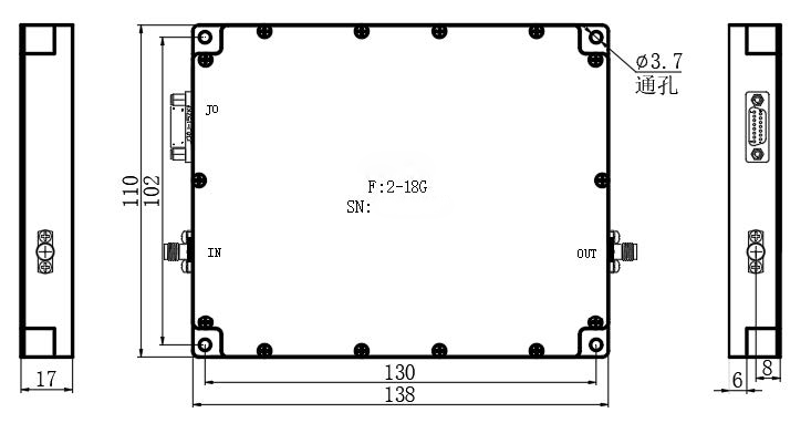 3-260Z2134450Z8.png Твердотельный усилитель 2–18 ГГц, вых. мощность ≧45dBm(CW) — изображение 1